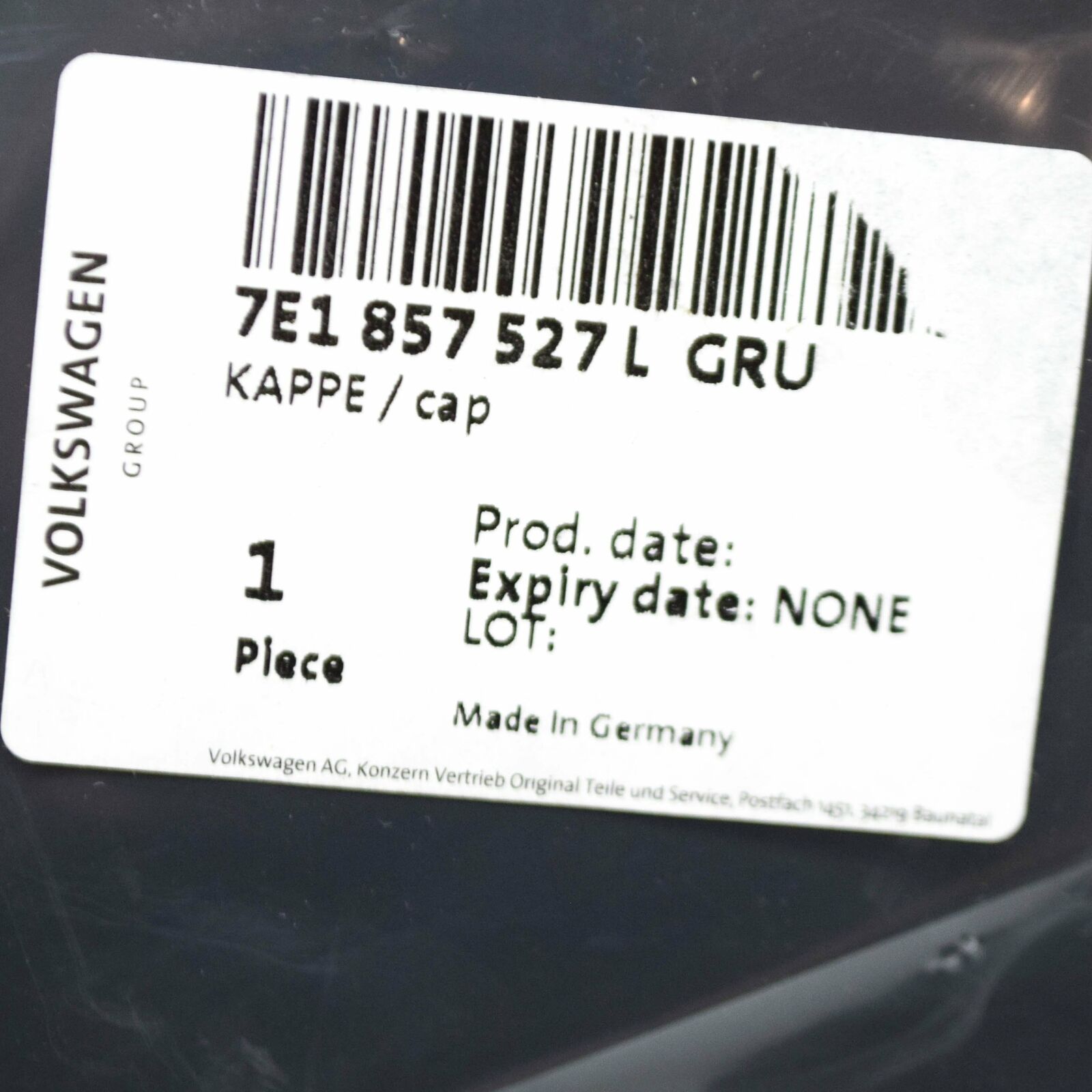 NEW VOLKSWAGEN CRAFTER SZ FRONT LEFT DOOR MIRROR FRAME LHD 7E1857527LGRU