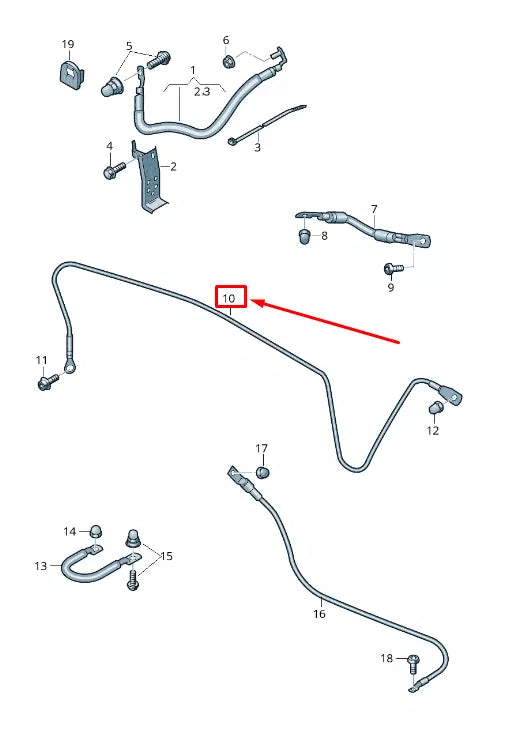 NEW AUDI A6 4A C8 HIGH-VOLTAGE BATTERY EARTH LINE 4K0971354