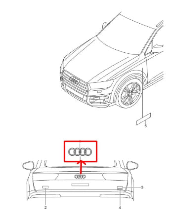 NEW AUDI Q7 4L REAR TRUNK LID BADGE EMBLEM 4M0853742 2ZZ