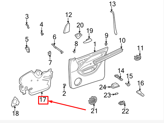 new mercedes-benz ml w163 front left door water deflector a1637200354 original