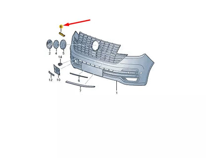 NEW VW MULTIVAN T6 RADIATOR GRILLE '4 MOTION" INSCRIPTION 7LA853948BMGM