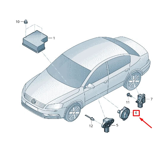 NEW VW PASSAT B7 36 FRONT RIGHT CRASH SENSOR 3AA959354 ORIGINAL