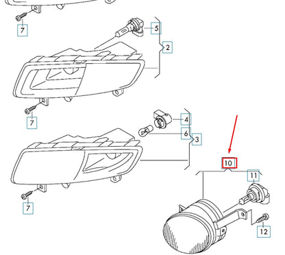 NEW VOLKSWAGEN POLO 6R MK5 FRONT LEFT FOG LIGHT 6C0941699