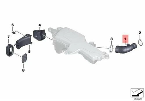 NEW BMW F20 F21 F30 AIR DUCT FILTERED PIPE 7597586 13717597586 ORIGINAL