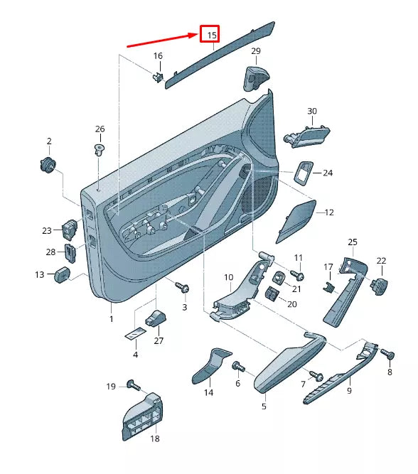 NEW AUDI A5 8T FRONT LEFT DOOR PANEL TRIM INSERT 8T0867409SAR8 ORIGINAL
