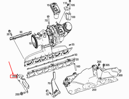 new mercedes-benz cls c257 turbocharger bracket a2561420140 original