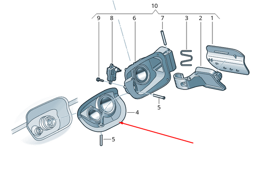 new volkswagen tiguan ad fuel tank cover gaiter 5na809933b original