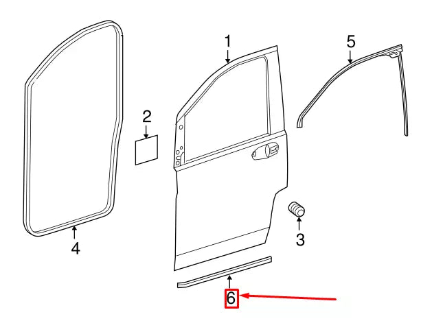 NEW MERCEDES-BENZ VITO W447 FRONT DOOR LOWER SEAL A6397210280 ORIGINAL