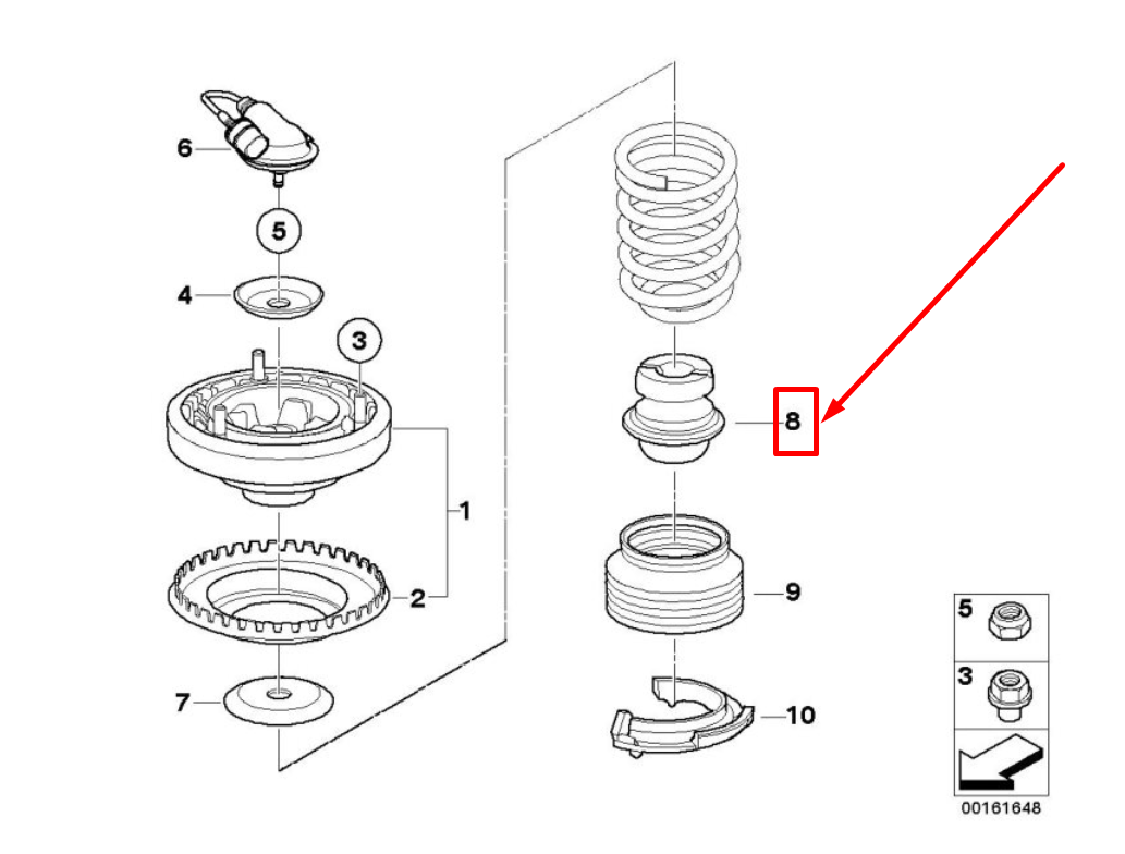 new bmw 3 coupe e92 front additional shock absorber 2283444 31302283444 original