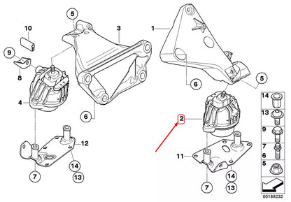 NEW BMW 3 E90 LEFT ENGINE MOUNT 22116773247 6773247 ORIGINAL