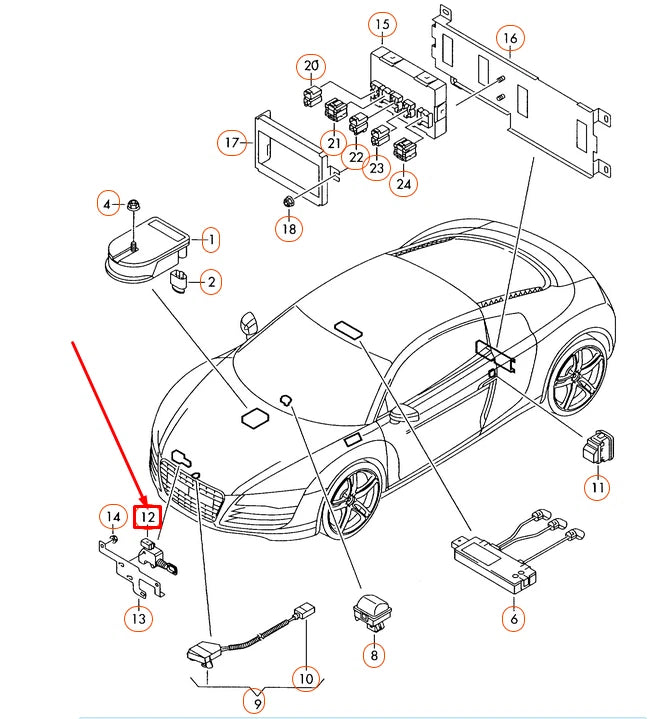 NEW AUDI R8 42 FRONT ACTUATOR THROTTLE CONTROL ELEMENT 420959309A