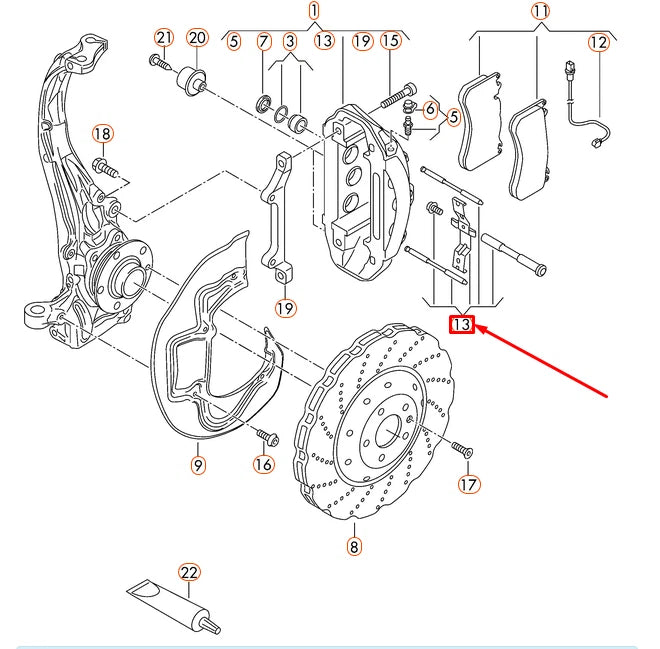 NEW AUDI RS7 SPORTBACK 4G8 FRONT BRAKE CALIPER FITTING SET 4F0698269B