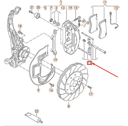 NEW AUDI RS7 SPORTBACK 4G8 FRONT BRAKE CALIPER FITTING SET 4F0698269B
