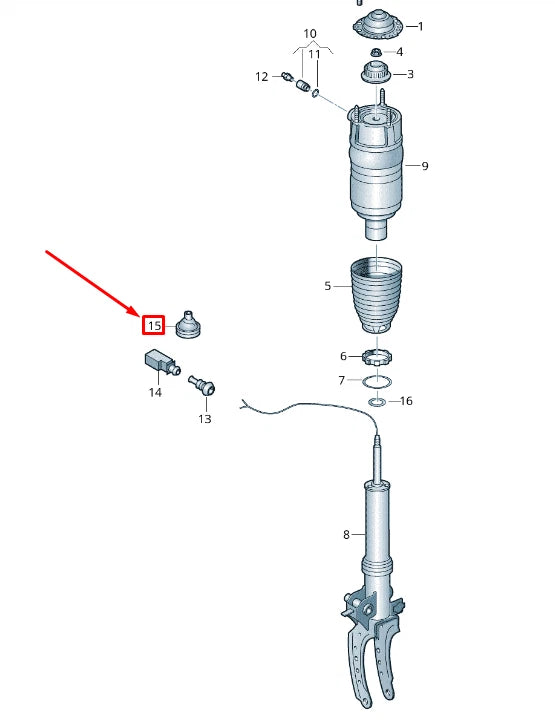 NEW VW TOUAREG 7P MK2 FRONT SUSPENSION STRUT GROMMET 7P0971873C
