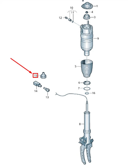 NEW VW TOUAREG 7P MK2 FRONT SUSPENSION STRUT GROMMET 7P0971873C
