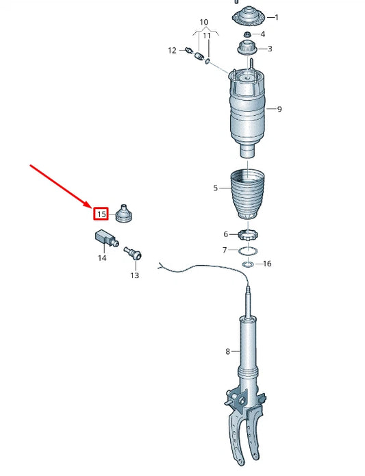 NEW VW TOUAREG 7P MK2 FRONT SUSPENSION STRUT GROMMET 7P0971873C