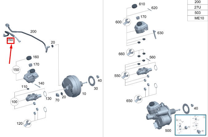 new mercedes-benz s w223 vacuum line a2234306800 original
