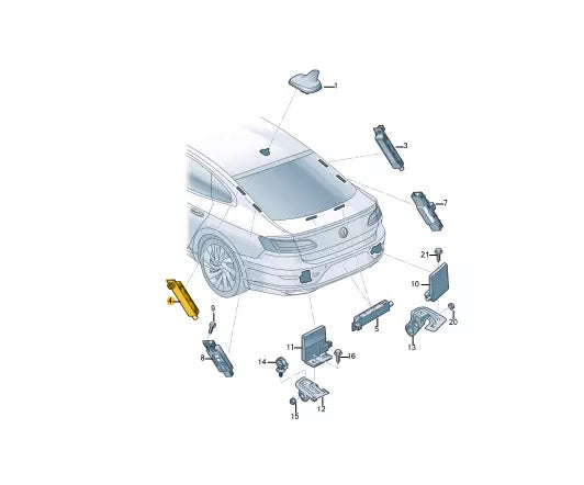 NEW VOLKSWAGEN ARTEON 3H7 LEFT UPPER ANTENNA AMPLIFIER 3G8035577