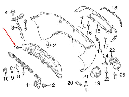 NEW MERCEDES-BENZ SLK R172 REAR BUMPER IMPACT ABSORBER A1728853837 ORIGINAL