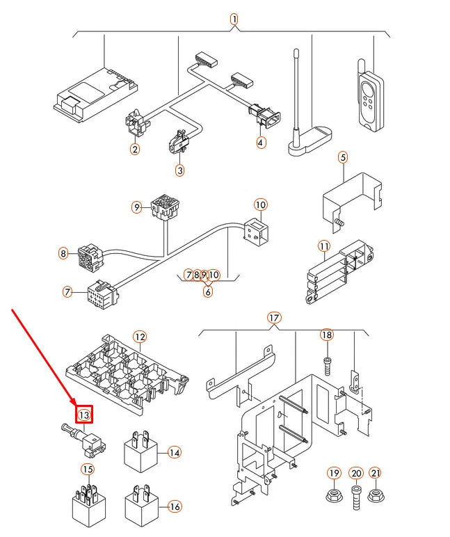 NEW AUDI A8 4H D4 BRAKE LIGHT SWITCH 4 PIN 7L6945511 ORIGINAL