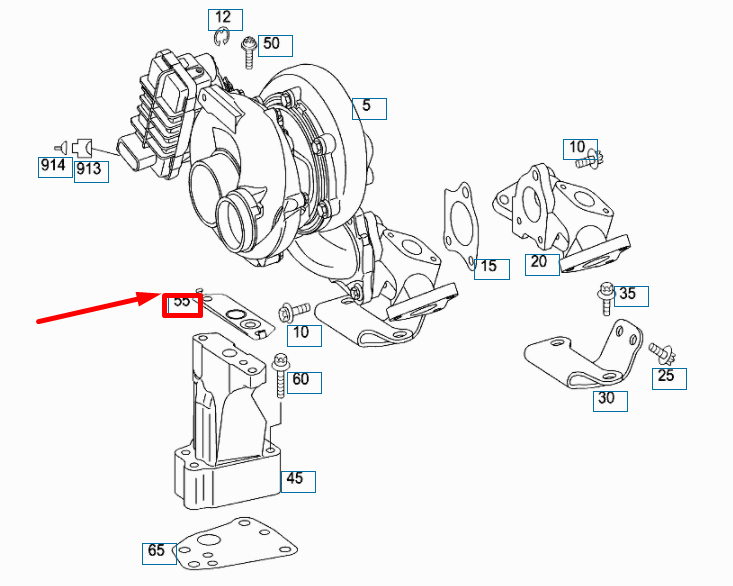 NEW MERCEDES-BENZ GL X164 STAY TO CYLINDER HEAD METAL SEAL A6421420981 ORIGINAL