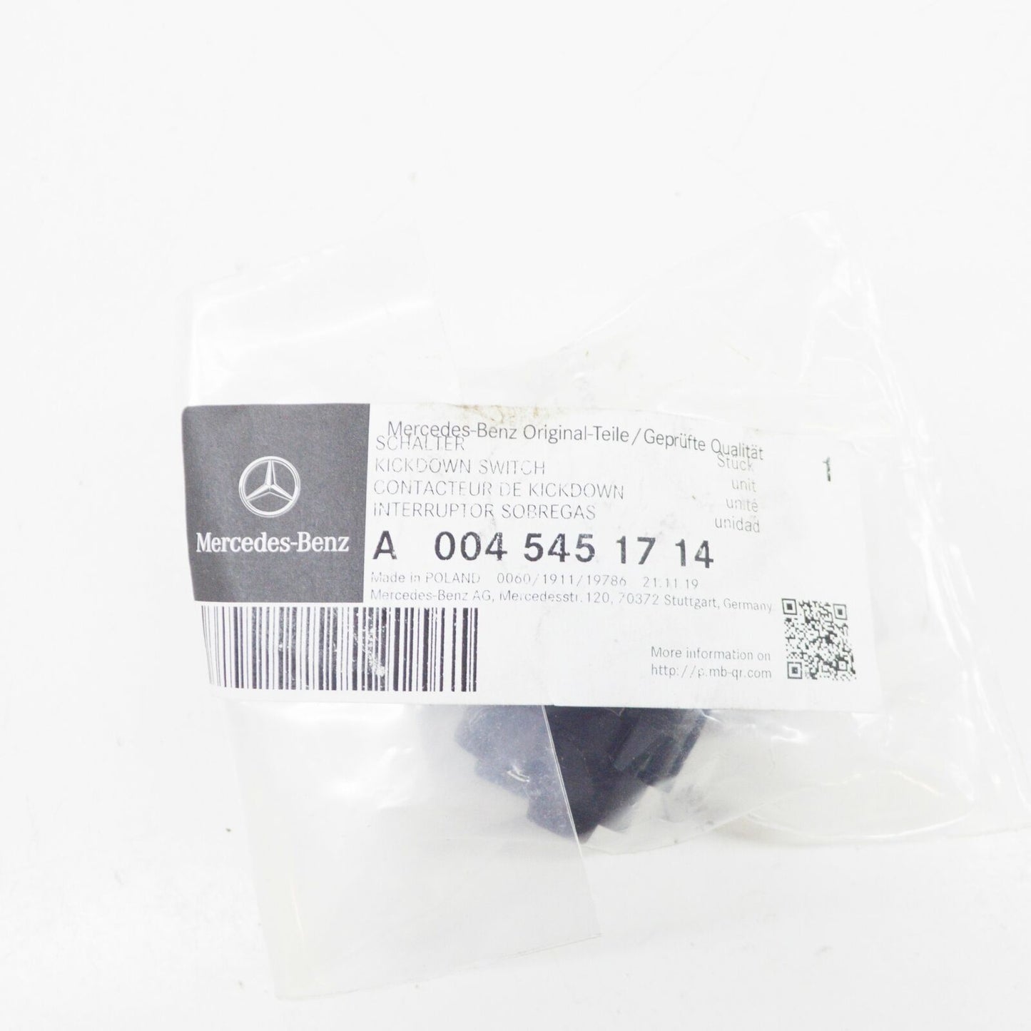 NEW MERCEDES-BENZ CLK C208 KICK-DOWN SWITCH A0045451714 ORIGINAL