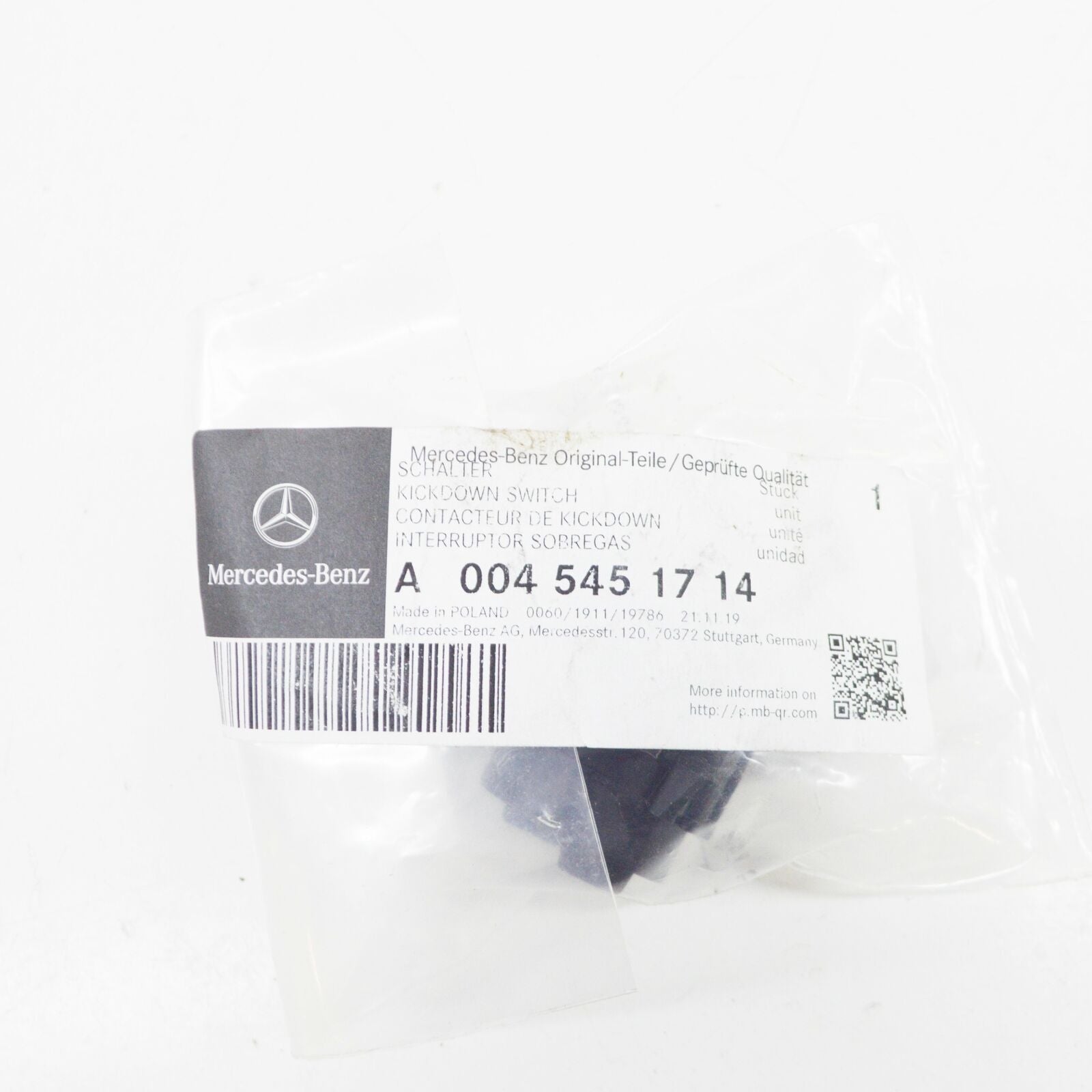NEW MERCEDES-BENZ CLK C208 KICK-DOWN SWITCH A0045451714 ORIGINAL
