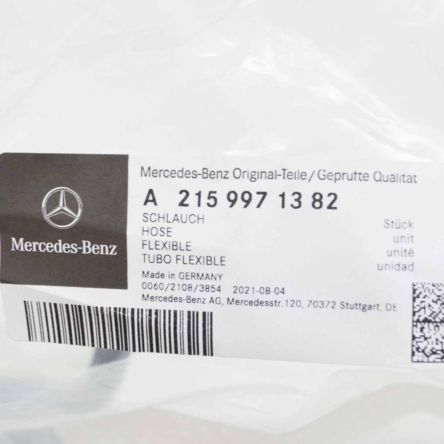 NEW MERCEDES-BENZ CL C215 FRONT LEFT HYDRAULIC SYSTEM HOSE A2159971382 ORIGINAL