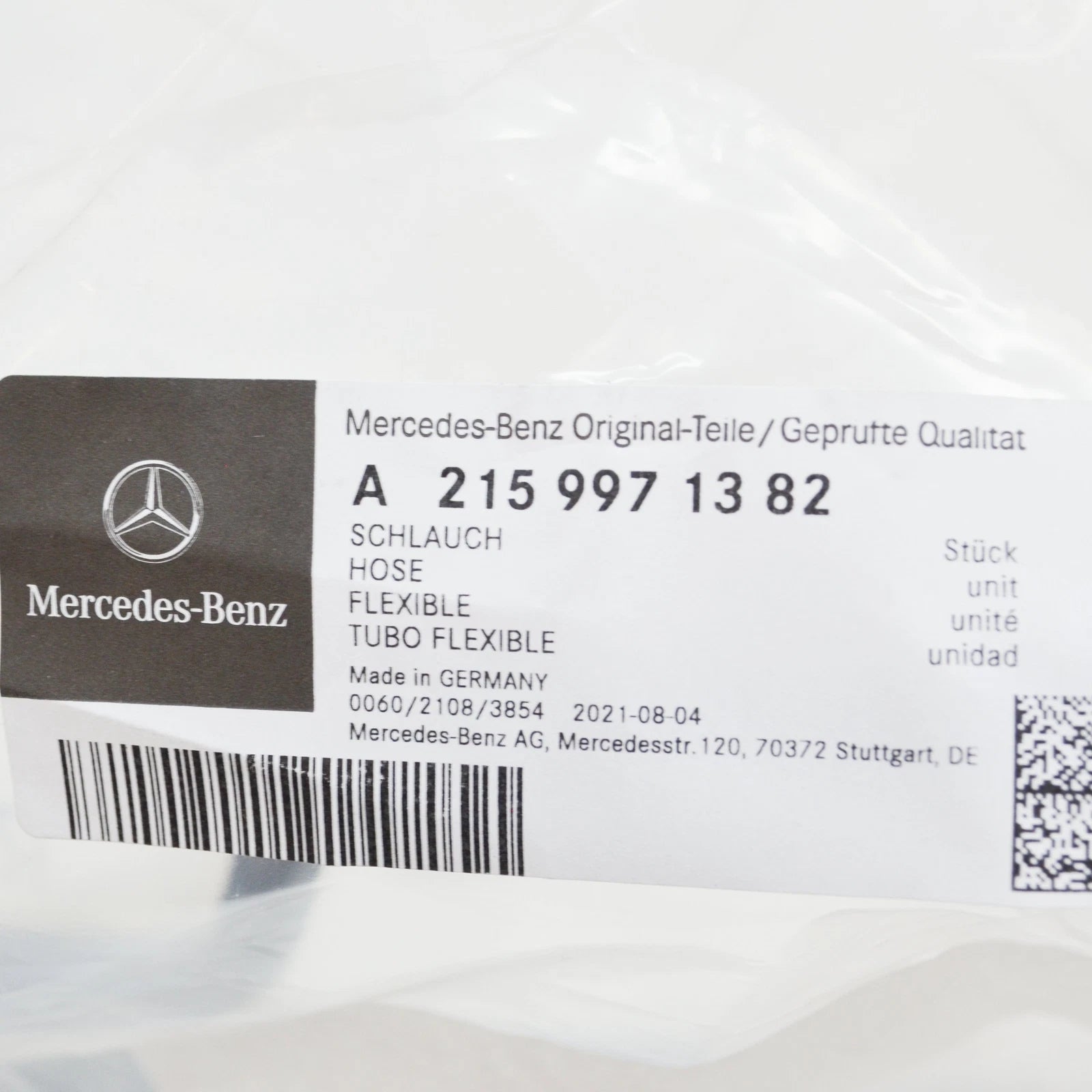 NEW MERCEDES-BENZ CL C215 FRONT LEFT HYDRAULIC SYSTEM HOSE A2159971382 ORIGINAL