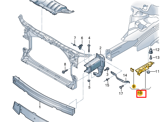 NEW AUDI RS6 4G FRONT LEFT BUMPER CARRIER BRACKET 4G0807284B ORIGINAL