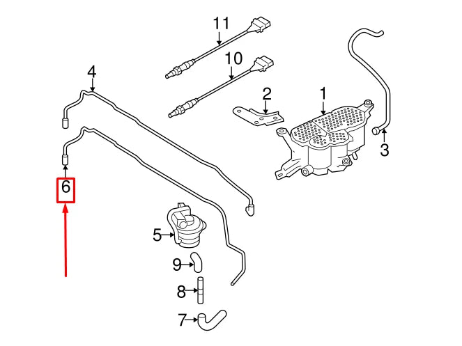 NEW AUDI A5 SPORTBACK 8T VACUUM CONTROL LINE 8K0201933M ORIGINAL