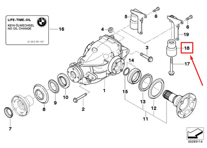 NEW BMW 3 E46 REAR AXLE VIBRATION ABSORBER 33107513902 7513902 ORIGINAL