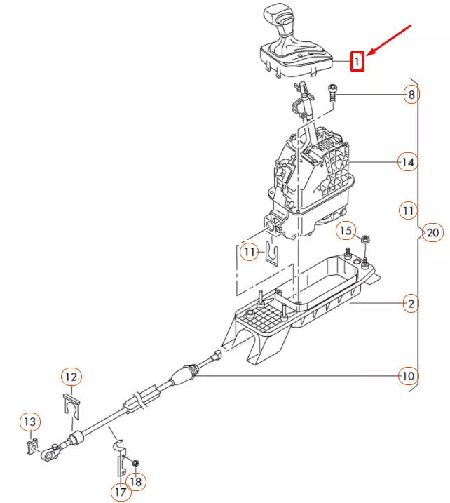 NEW VOLKSWAGEN GOLF 5K MK6 GEAR SHIFTING KNOB COVER LHD 1K1713203AQUZD ORIGINAL