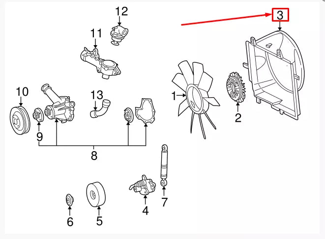 NEW MERCEDES-BENZ C-CLASS W202 FAN SHROUD A2025052155 ORIGINAL
