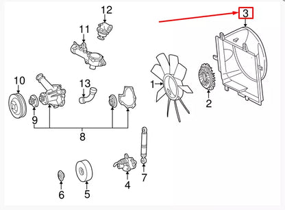NEW MERCEDES-BENZ C-CLASS W202 FAN SHROUD A2025052155 ORIGINAL