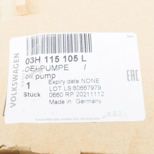 NEW VOLKSWAGEN TOUAREG 7P OIL PUMP 03H115105L ORIGINAL