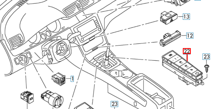 NEW VOLKSWAGEN PASSAT CC 357 CENTER CONSOLE SWITCHES RHD 3AC927137BJWHS ORIGINAL