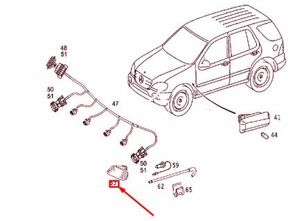 NEW MERCEDES-BENZ ML W163 FRONT FOG LIGHT A1638200656 ORIGINAL