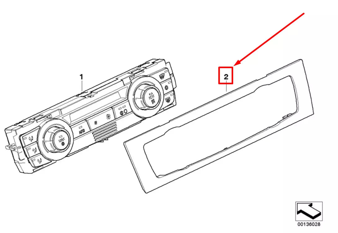 NEW BMW 3 E90 INTERIOR HVAC TRIM PANEL 64116966407 6966407 ORIGINAL