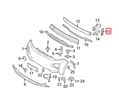 new bmw i3 i01 left impact bar brace bracket usa 51647374809 7374809 original