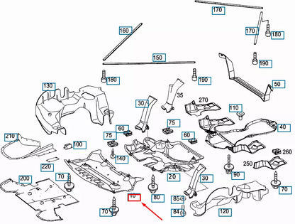 NEW MERCEDES-BENZ SL R230 ENGINE BELLY PAN FRONT A2305241530 ORIGINAL