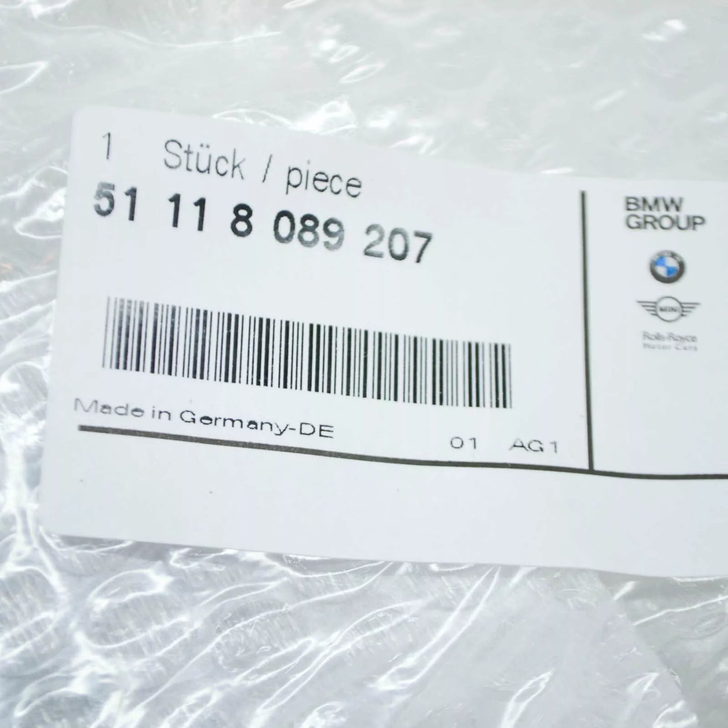 NEW BMW 3 G20 FRONT M BUMPER LEFT PDC GRILLE TRIM 51118089207 ORIGINAL