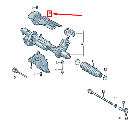 NEW VW T-ROC A11 STEERING GEAR HEAT PROTECTION PLATE RHD 5Q2423981L ORIGINAL
