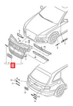 NEW AUDI A3 8P7 S FRONT BUMPER RADIATOR GRILLE 8P0853651A 1RR