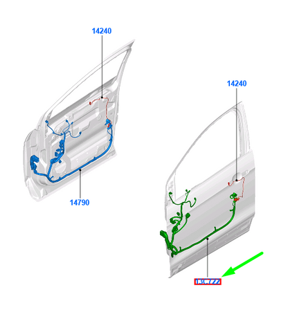 new ford kuga mk2 c520 front left door wire assy rhd 2007773 original