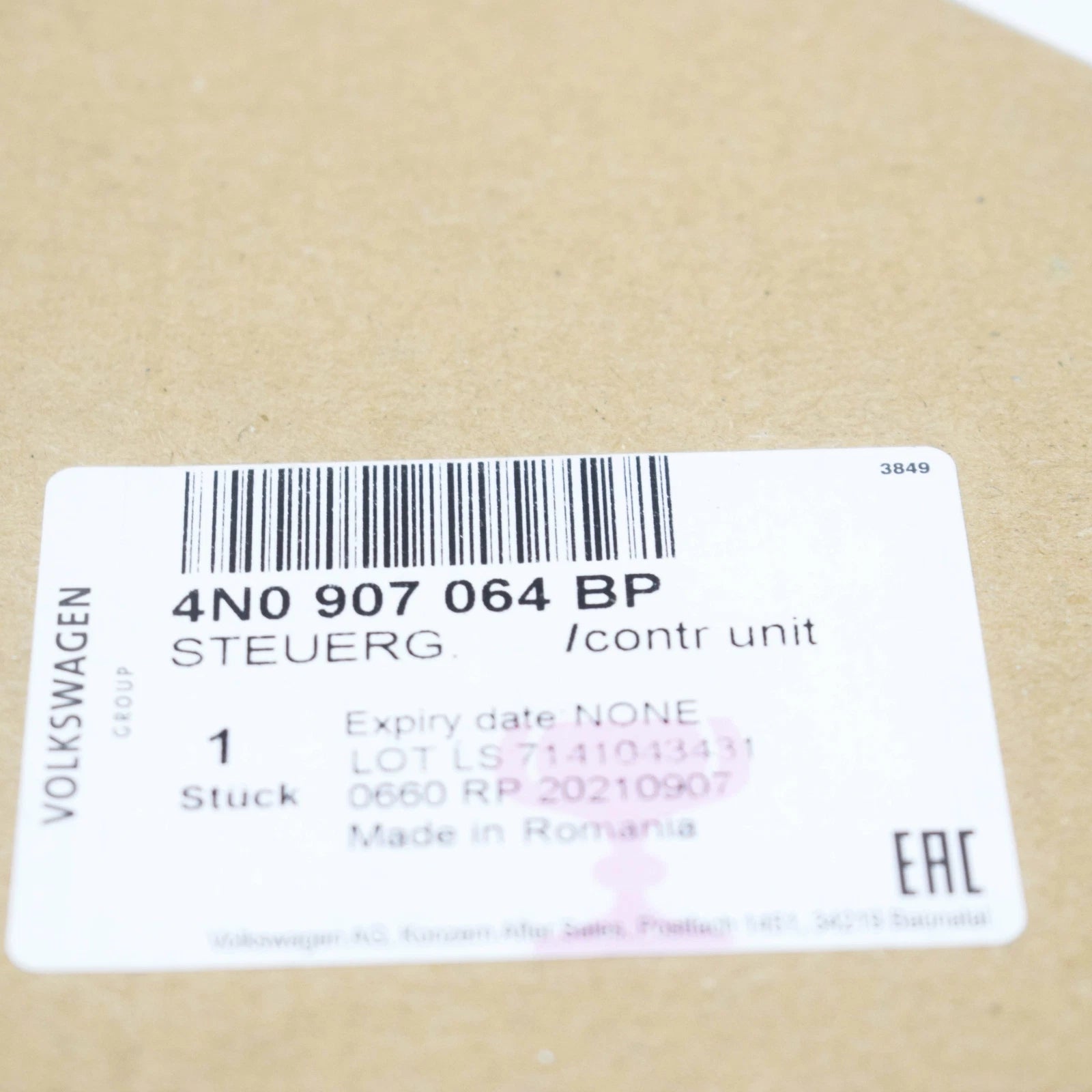 NEW VOLKSWAGEN TOUAREG CR COMFORT CONTROL UNIT 4N0907064BP ORIGINAL