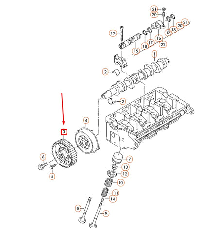 NEW AUDI A3 8P TOOTHED BELT PULLEY 038109111E