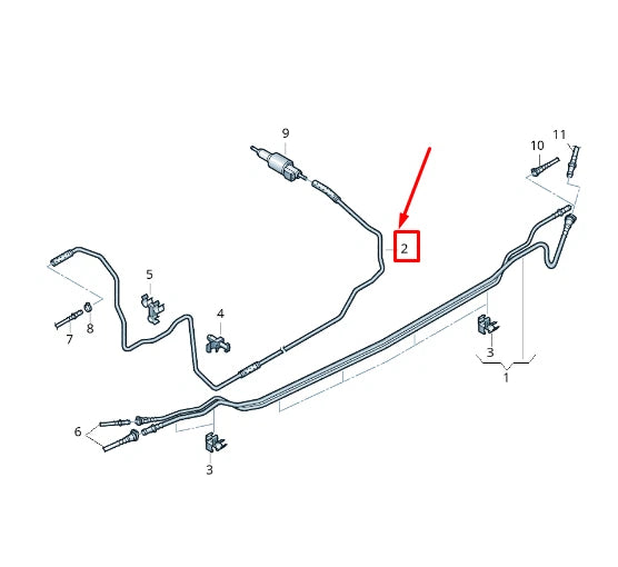 NEW VW AMAROK 2H FUEL LINE 2H0201901E