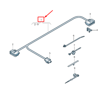 NEW AUDI E-TRON GEN HIGH-VOLTAGE BATTERY ADAPTER CABLE LOOM 4KE971757B ORIGINAL