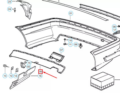 NEW BMW 3 E36 REAR BUMPER DIFFUSER TRIM PANEL 51121960727 ORIGINAL